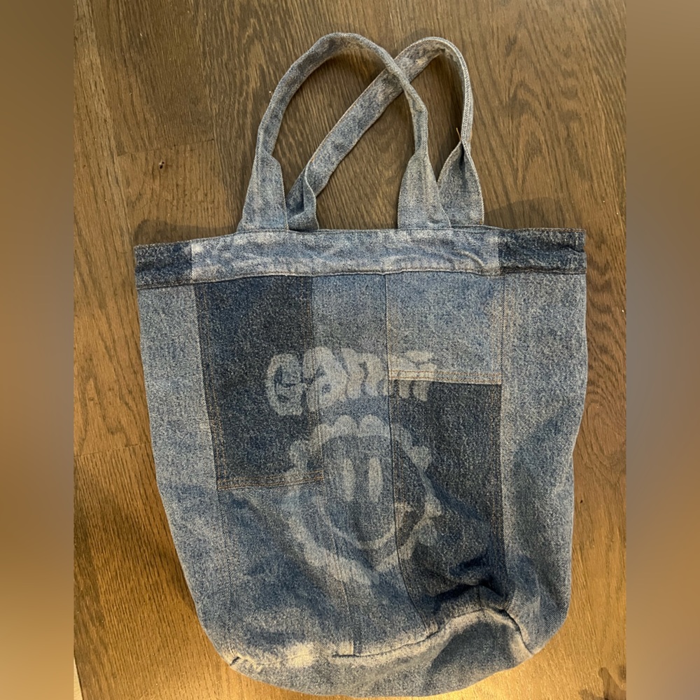 Ganni denim tote bag